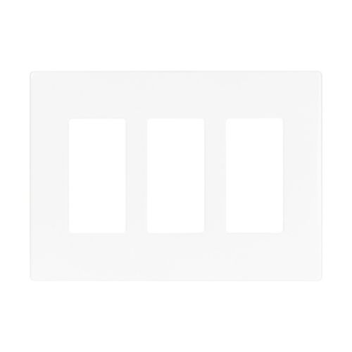 3-Gang Screwless Decorator Wallplate | Standard-Size | White