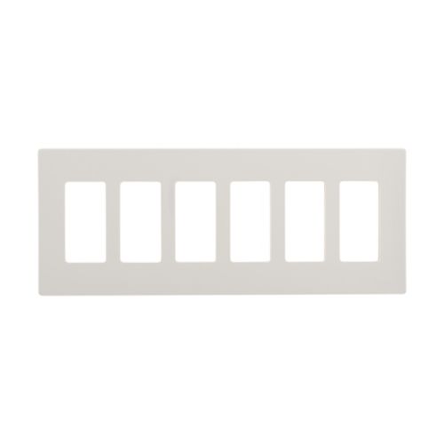 6-Gang Screwless Decorator Wallplate | Standard-Size | White