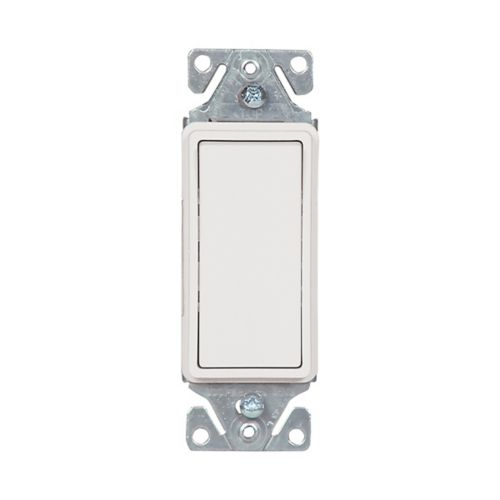15 Amp Single-Pole Decorator Switch | 120/277V | White | Back & Push Wire