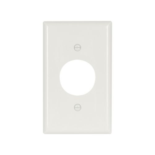 Eaton Single Receptacle Wallplate, 1-Gang, 1.406