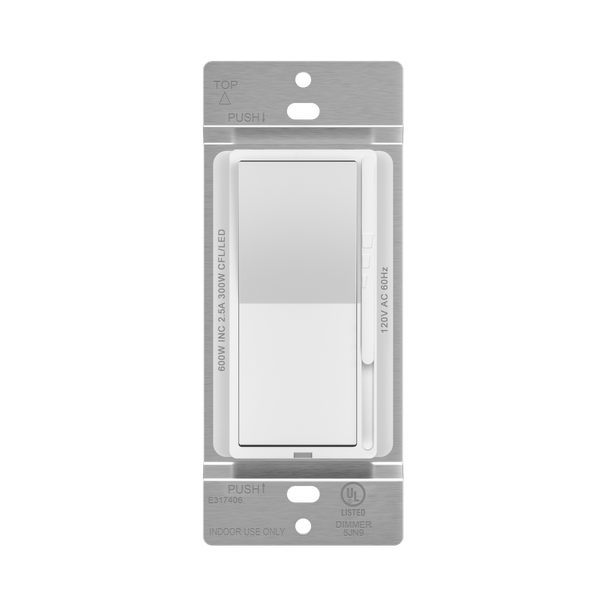 300W Single-Pole 3-Way Decorator Dimmer Switch | 120V | White