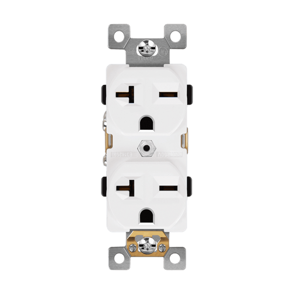 Industrial Grade Heavy Duty 20A Duplex Receptacle, 6-20R