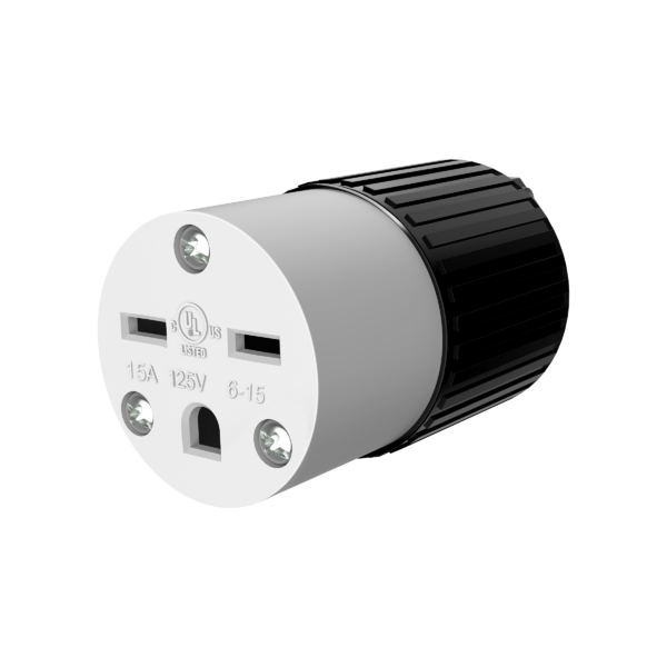 Industrial Straight Blade Locking Connector | 15 Amp | NEMA 6-15C