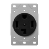 Industrial Grade, Flush Mount Receptacle, 30A, 125/250V 3-Pole, 4-Wire Grounding, NEMA 14-30R