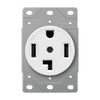 Industrial Grade, Flush Mount Receptacle, 30A, 125/250V 3-Pole, 4-Wire Grounding, NEMA 14-30R