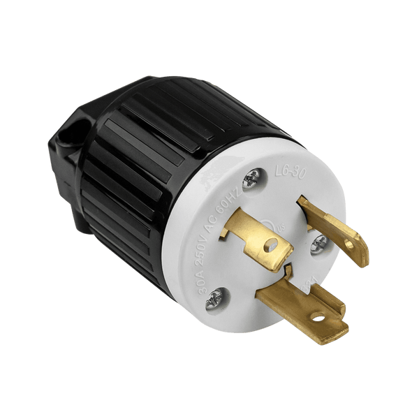 Industrial Straight Blade Locking Plug | 30 Amp, 250V | NEMA L6-30P
