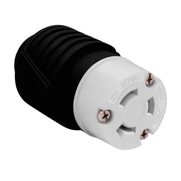 Industrial Straight Blade Locking Connector | 20 Amp, 277V | NEMA L7-20C