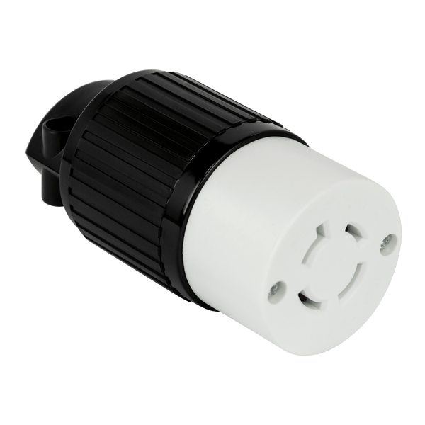 Industrial Straight Blade Locking Connector | 20 Amp, 125/250VAC | NEMA L15-20C