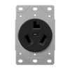 Industrial Grade, Flush Mount Receptacle, 30A, 125/250V 3-Pole, 3-Wire Grounding, NEMA 10-30R