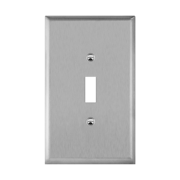 1-Gang Toggle Switch Wall Plate | Over-Sized | Stainless Steel