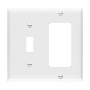 2-Gang Combo Wall Plate | Toggle/Decorator | Residential Grade