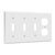 4-Gang Combo Wall Plate | 3 Toggle/Duplex | Residential Grade