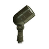 Aluminum Lensed Bullet Spot Light for landscape lighting, MR-16 compatible, available in Black, Bronze, White, Rust, and Verde Green finishes.