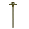 Large Umbrella Brass Path Light with 18-Inch Stem – Antique Bronze or Gun Metal Finish | Landscape Lighting Fixture