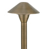 Mini Cone Brass Path Light with 5.25″ Shade and 18″ Stem in Antique Bronze Finish