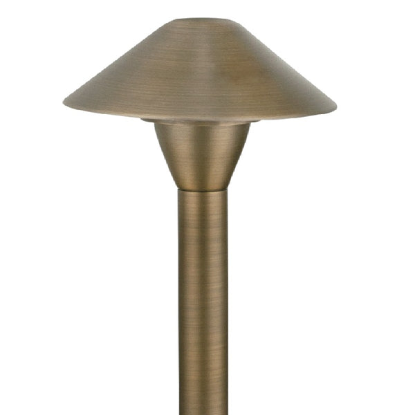 Mini Cone Brass Path Light – 5.25″ Shade | 18″ Stem