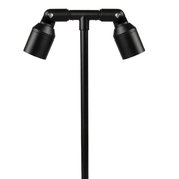 Double-Head Flat Shroud Path Light | Machined Aluminum | MR-16 LED