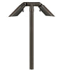 Double Head Path Light with two adjustable brass heads, available in Antique Bronze and Gun Metal finishes, with 24", 18", or 12" stems, MR-8 LED compatible.