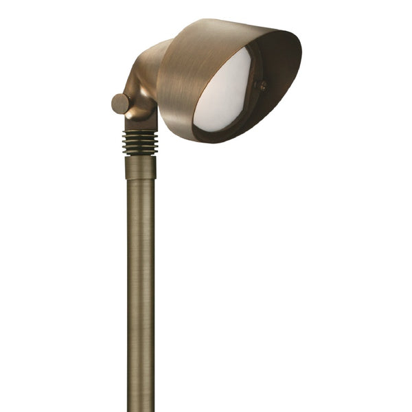 Large Oval Brass Area Light – 24″ Stem | MR-16 LED Compatible