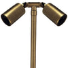 Brass RGB-WW Bluetooth Double Head Path Light in Antique Bronze or Gun Metal with 18″ or 24″ brass stem, dual adjustable knuckles, and 1–6W LED.
