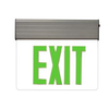 EDGELIT Aluminum Exit Sign ELXTEU with ultra-bright LED, acrylic edgelit panel, and extruded aluminum housing for emergency egress lighting