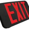 EZRXTEU2RG LED Exit Sign with selectable red or green LEDs, 90-minute emergency backup, dual voltage 120/277V, UL listed, wall or ceiling mount.