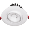 4-inch Round Flushed Recessed Gimbal LED Downlight – Saturn Series, 14W, Adjustable, Selectable CCT – Modern Slim Ceiling Light for Residential and Commercial Use
