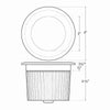 7W LED in-ground light, 12-24V AC/DC, 3000K warm white, 720 lumens, die-cast aluminum housing, IP67 waterproof, traffic-rated, optical flat PC lens, 70° beam angle, CRI ≥ 90, integrated LED, 4-inch PVC sleeve with knockouts, suitable for wet locations