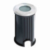 1W LED in-ground light with stainless steel cover, aluminum or stainless housing, and glass lens, featuring COB LED technology, 100 lumens output, 45° beam angle, 12V AC/DC operation, IP67 waterproof rating, and 3000K or 4000K color temperature.