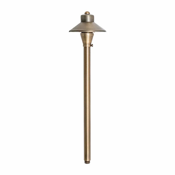 23 Inch LED Area Light 12V 3W 3000K Solid Brass | LandScape Series