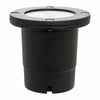 3-7/8 inch LED well light, 5W, 12V AC/DC, 3000K warm white, 400 lumens, MR16 LED lamp included, cast aluminum housing with black finish, tempered glass lens, 36° beam angle, IP67 waterproof, suitable for wet locations