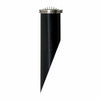 14-3/8 inch LED well light, 5W, 12V AC/DC, 3000K warm white, 400 lumens, MR16 LED lamp included, cast aluminum, cast brass, and stainless steel housing with black finish, flat tempered glass lens, 36° beam angle, IP67 waterproof, PVC sleeve included, suitable for wet locations