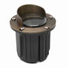 5W LED well light with directional MR16 lamp, 12V AC/DC, 3000K warm white, 400 lumens, solid brass cover with antique bronze finish, fiberglass housing, flat tempered glass lens, 36° beam angle, IP67 waterproof, suitable for wet locations