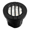 4-inch LED well light, 6W, 12-24V AC/DC, die-cast aluminum housing, IP65 waterproof, traffic-rated, 3000K warm white and RGB color-changing, 500 lumens, CRI ≥ 90, 52° beam angle, integrated LED, 3-inch PVC sleeve with knockouts, suitable for wet locations
