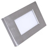 3.5W LED step light Model F, 12V AC, selectable CCT (3000K, 4000K, 5000K), 75 to 200 lumens, integrated SMD LED module, polycarbonate housing, frosted glass lens, white, oil-rubbed bronze, or brushed nickel finish, 120° beam angle, IP65 rated for wet locations