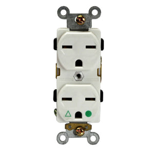 Industrial Grade Isolated Ground Heavy Duty 15A Duplex Receptacle, 5-15R