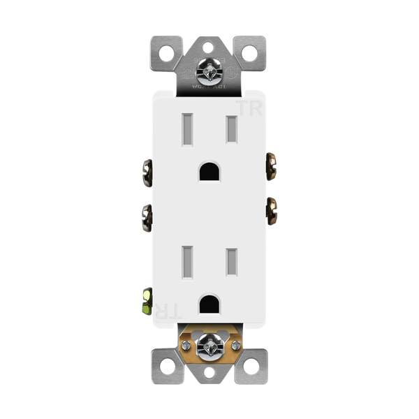 15 Amp Decorator Receptacle | Tamper Resistant | 125V | Residential Grade