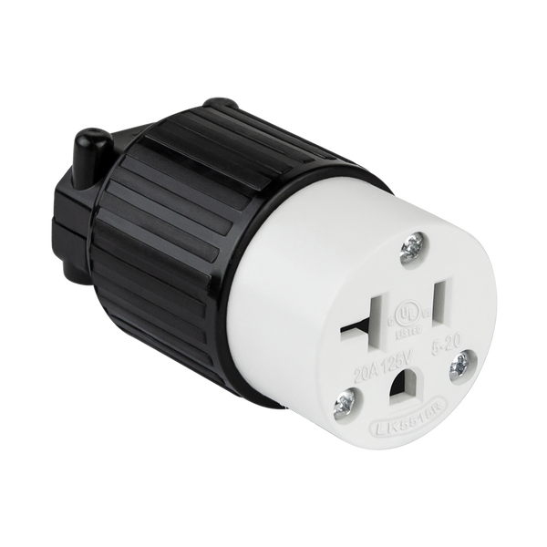 Industrial Straight Blade Locking Connector | 20 Amp | NEMA 5-20C