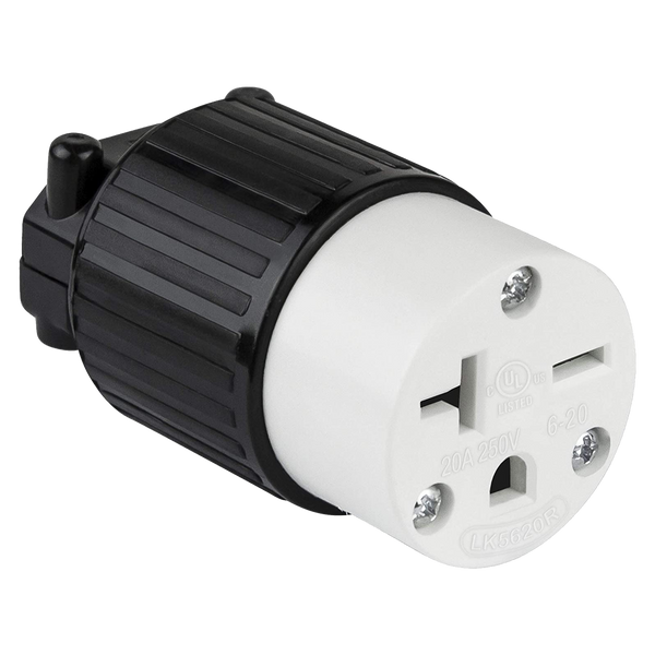 Industrial Straight Blade Locking Connector | 20 Amp, 250V | NEMA 6-20C