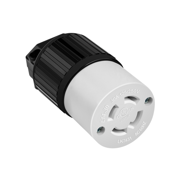 Industrial Straight Blade Locking Connector | 30 Amp, 125/250VAC | NEMA L14-30C