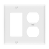 2-Gang Combo Wall Plate | Decorator/Duplex | Residential Grade