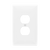 1-Gang Duplex Wall Plate | Over-Sized | White | Residential Grade