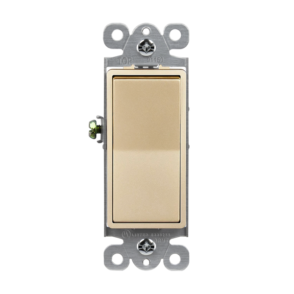 15 Amp Single-Pole Decorator Switch | Elite Series | 120/277V | Side & Back Wiring