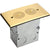 One-Gang Brass Floor Box Assembly with 20A Tamper-Weather-Resistant Duplex Receptacle