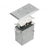 1-Gang Floor Box with Flip Lid Cover and 20 Amp Duplex Tamper & Weather Resistant Receptacle