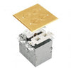 2-Gang Floor Box with 20 Amp Tamper & Weather Resistant Receptacle | 2 port Datacom Module