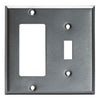 2-Gang Combo Wall Plate | Decorator/Toggle | Stainless Steel