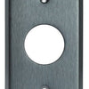 2-Gang Single Receptacle Metal Plate, 1.406" Dia. Hole, Stainless Steel | Commercial Grade