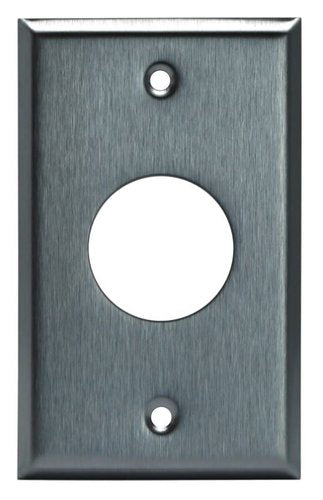 2-Gang Single Receptacle Metal Plate, 1.406