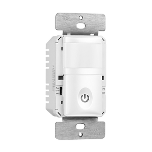 180° PIR Occupancy/Vacancy Motion Sensor Wall Switch, Neutral Wire Required, Single Pole
